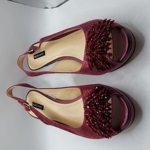Alex Marie Marla peep toe sling back red size 10 pumps